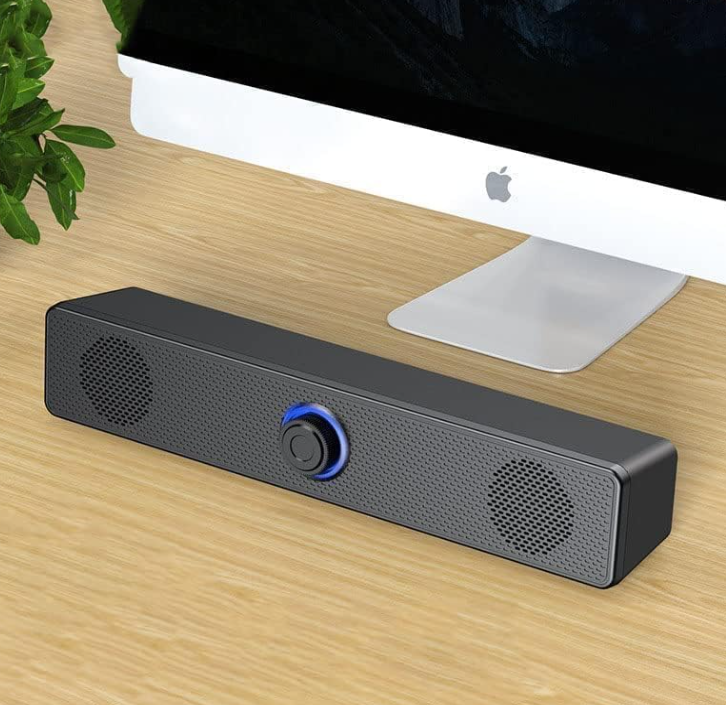Computer Sound Bar Wired Bluetooth Speaker 3.5mm Jack + USB Port for Laptop Desktop Mobile