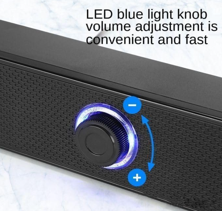 Computer Sound Bar Wired Bluetooth Speaker 3.5mm Jack + USB Port for Laptop Desktop Mobile