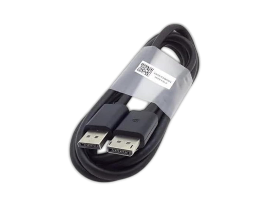 DisplayPort Male to Male Cable 1.8m – 4K Ultra HD 60Hz Video Cable with Silver-Plated Shell, High-Speed Display Connection, Black