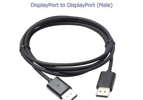DisplayPort Male to Male Cable 1.8m – 4K Ultra HD 60Hz Video Cable with Silver-Plated Shell, High-Speed Display Connection, Black