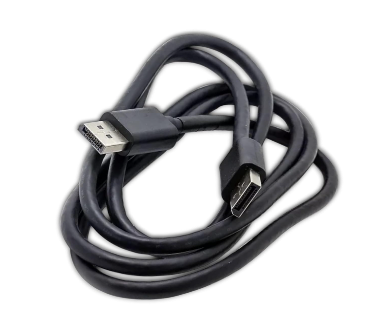 DisplayPort Male to Male Cable 1.8m – 4K Ultra HD 60Hz Video Cable with Silver-Plated Shell, High-Speed Display Connection, Black