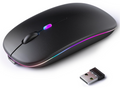 HP Wireless Bluetooth Mouse, Rechargeable LED Dual Mode Mouse (Bluetooth 5.2 and USB Receiver) Portable Silent Mouse,for Laptop/Desktop/Tablet(Black)