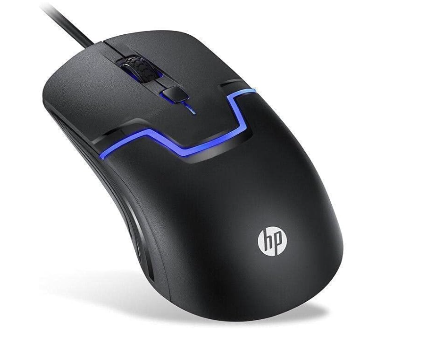 HP M100 USB Wired Optical Mouse – 3 Buttons High Precision Tracking, Ergonomic Design for Laptop & PC – Black