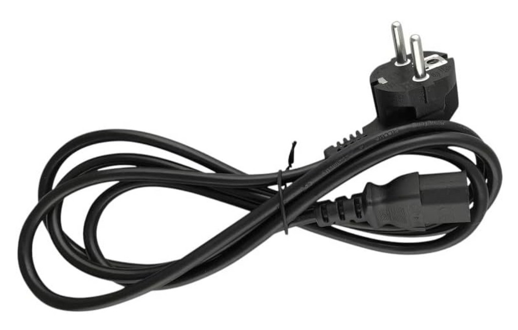 Power Cable for PC Computers, Monitors, Printers and Projectors, Black, Universal Compatibility, Three-Prong Design