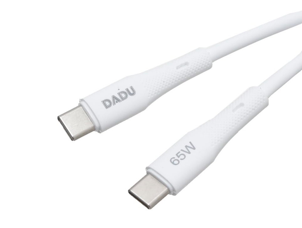 DADU 1M White USB Type-C Cable for Type-C Devices, Supports 65W Charging and Fast Data Transfer